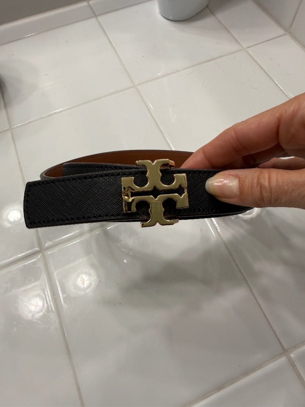 Tory Burch Reversible Black/Cognac Belt - NWOT